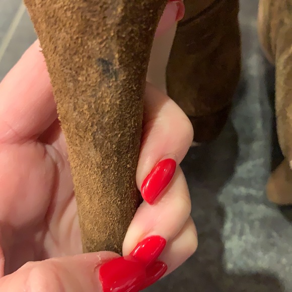 Prada brown peep toe pull on suede boots size 38 - Picture 7 of 10